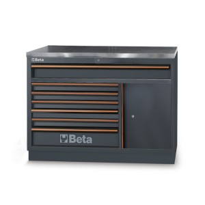 Modulo fisso con 7 cassetti per arredo officina C45PRO